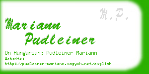 mariann pudleiner business card